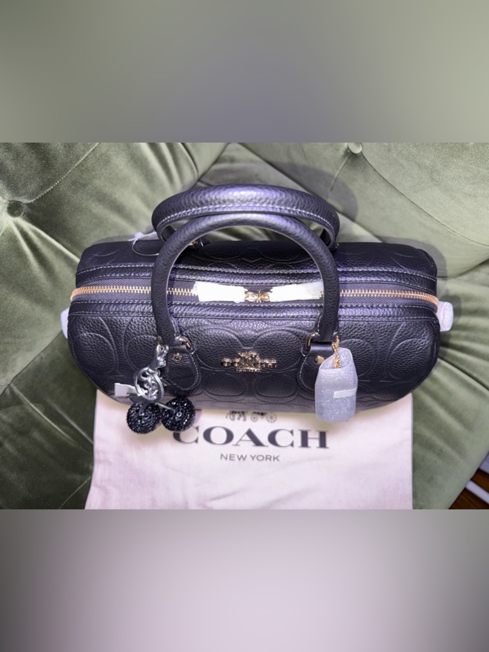 Rowan Large Satchel Bag In Signature Leather - Picture 16 of 16